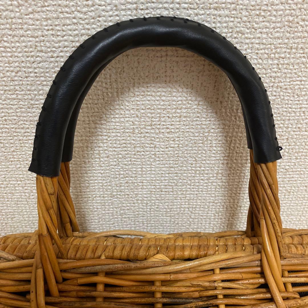 odds ラタンシェルバッグ　かごバッグ