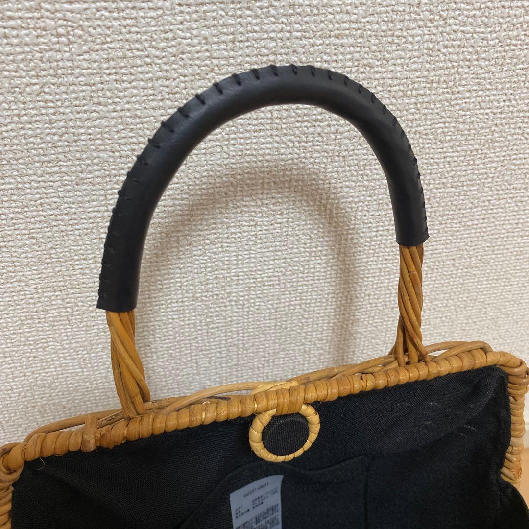 odds ラタンシェルバッグ　かごバッグ