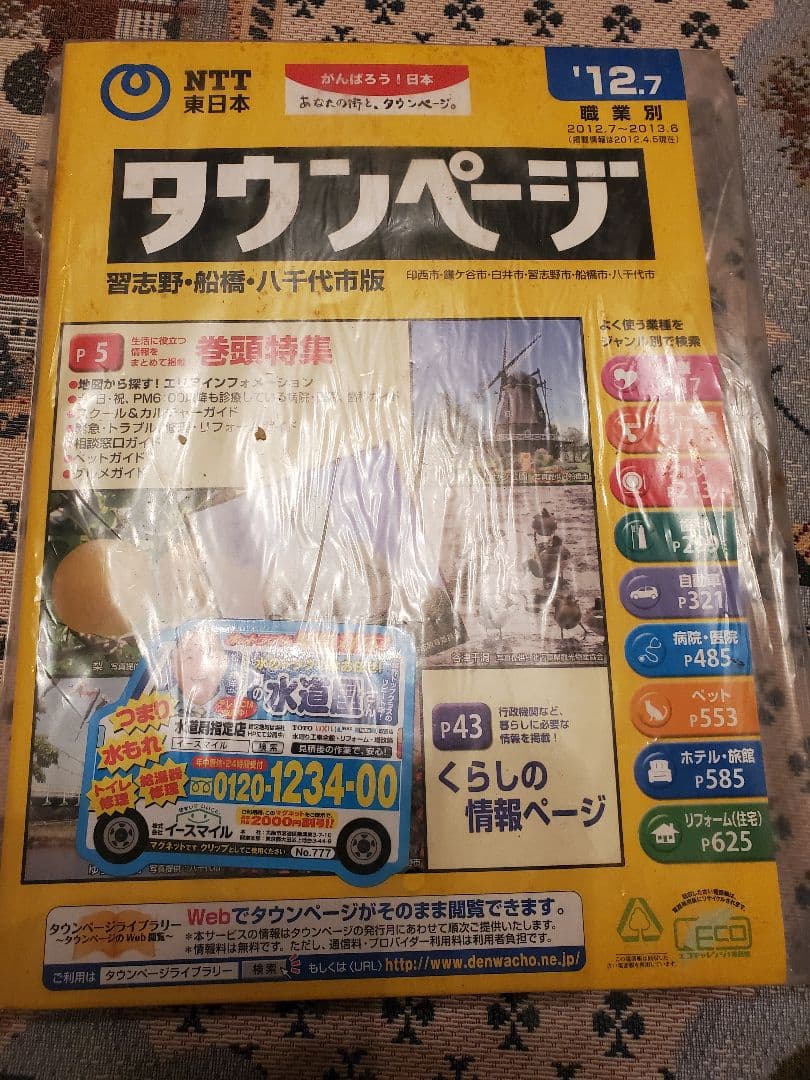 希少　ヴィン 2012年～2013年 電話帳（NTTハローページ&タウンページ