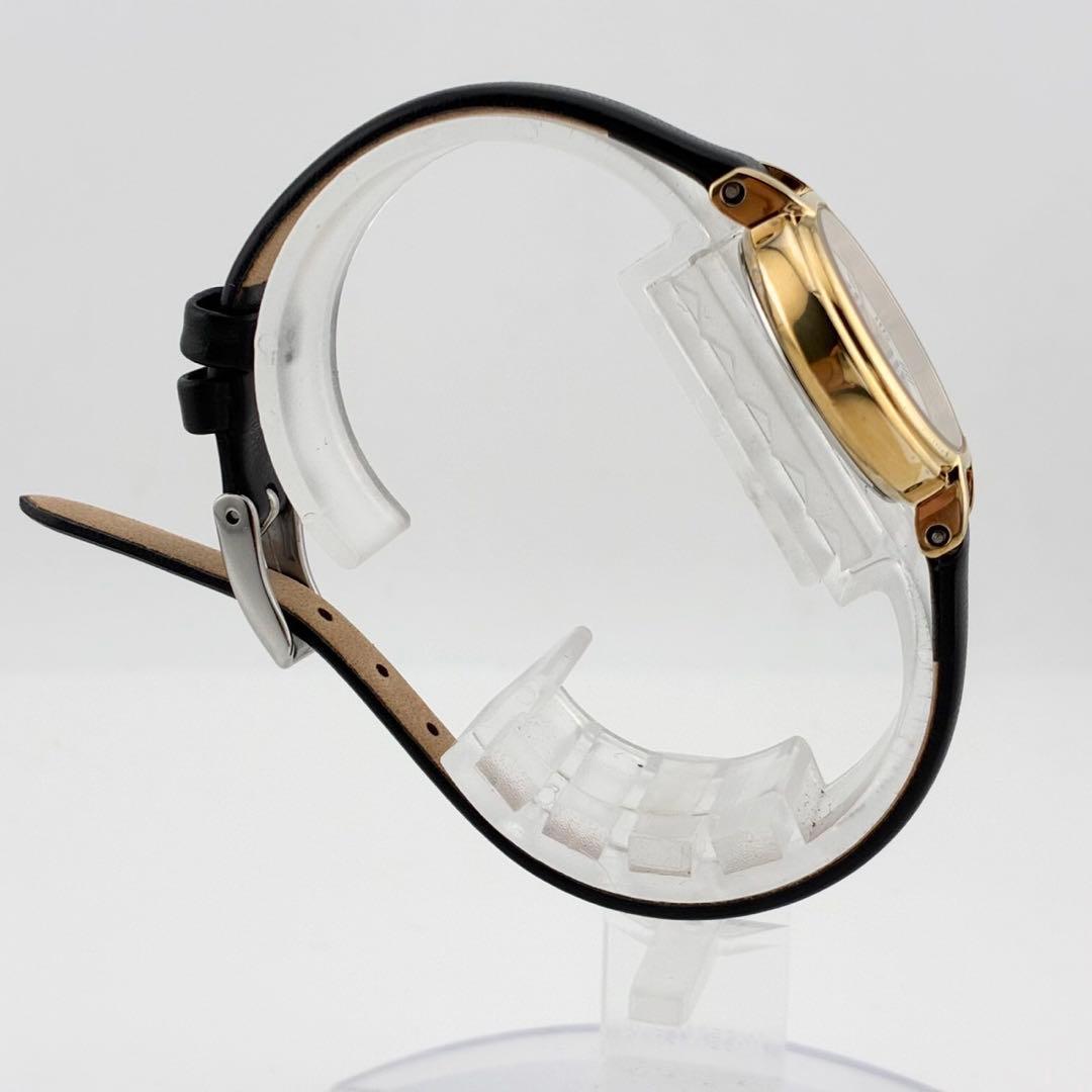 【電池交換済】BURBERRY　腕時計　チェック柄　ゴールド　新品ベルト