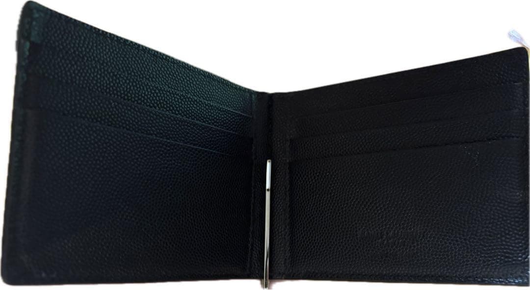 SAINT LAURENT ブラック マネークリップ 黒 財布