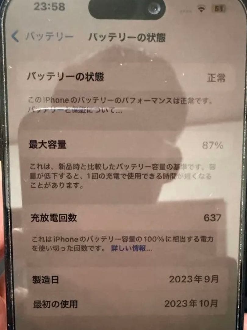 Hanikami様へ　　iPhone15pro 128GB ジャンク品
