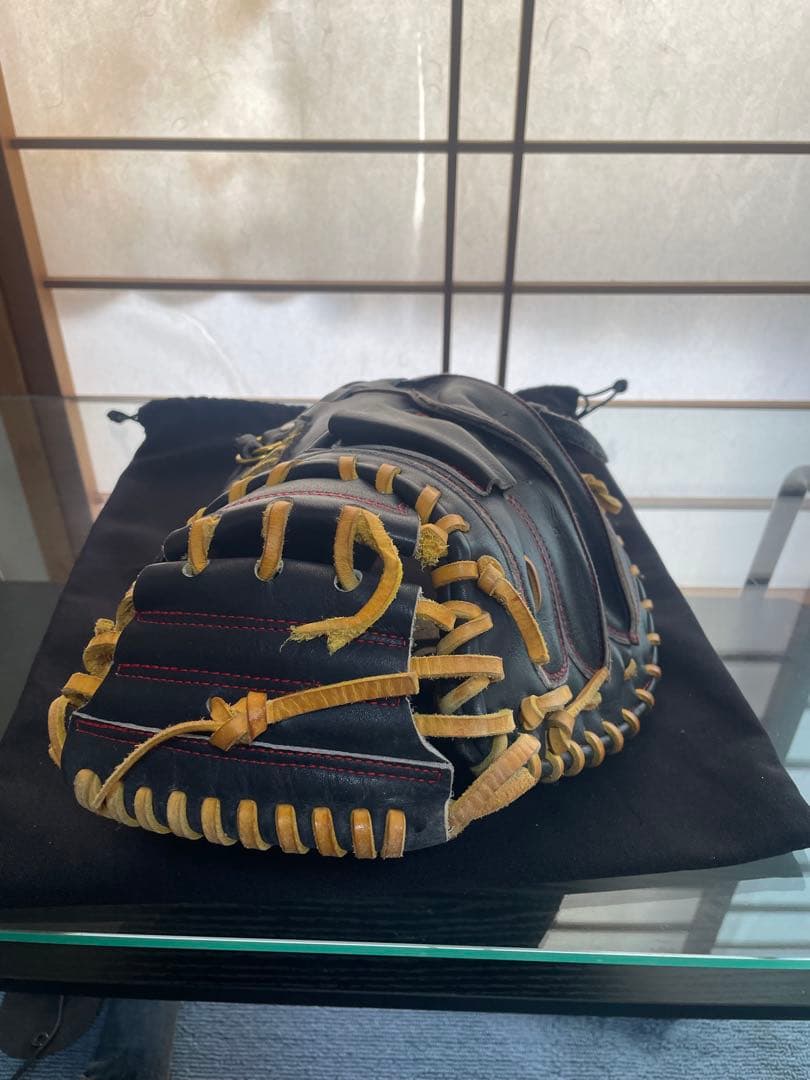 adidas 硬式野球キャッチャーミット黒/黄色