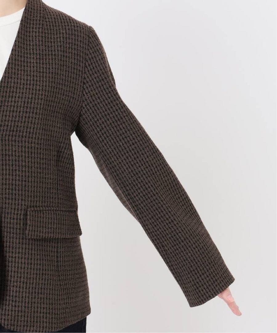 試着のみ SLOBE IENA ループツイード V/N JKブラウン38