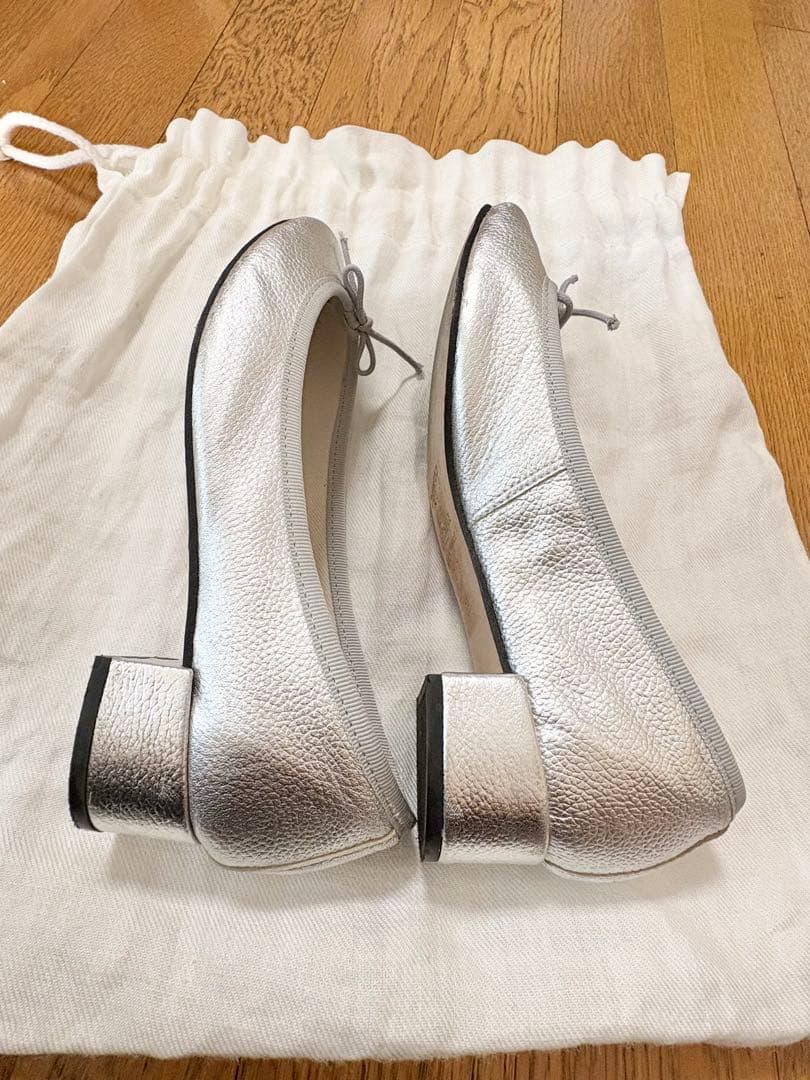 Repetto シルバー バレエシューズ