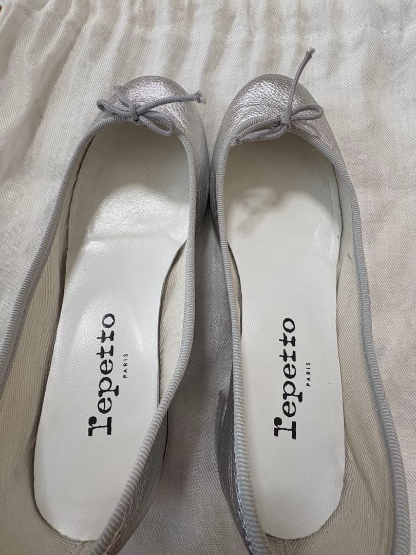 Repetto シルバー バレエシューズ
