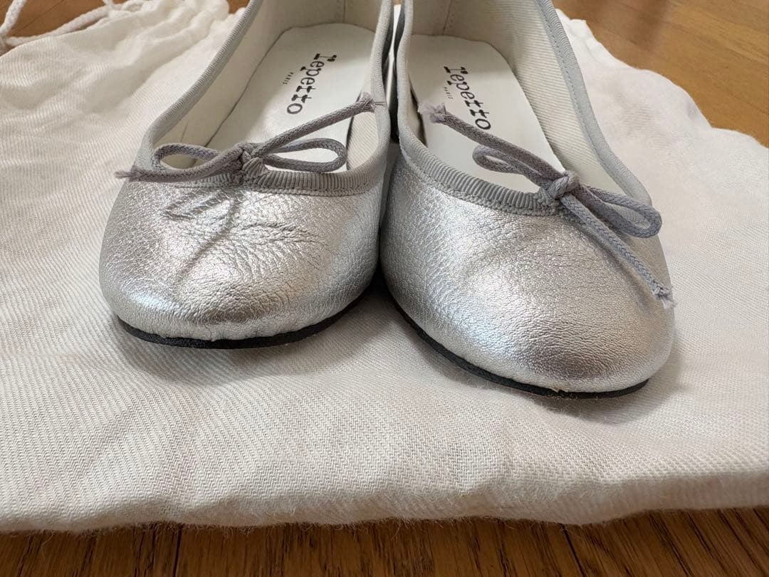 Repetto シルバー バレエシューズ