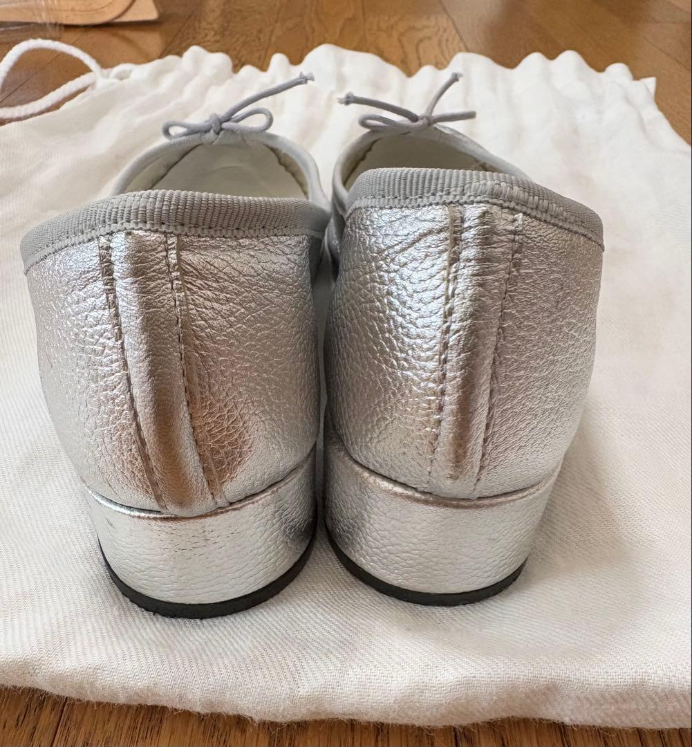 Repetto シルバー バレエシューズ