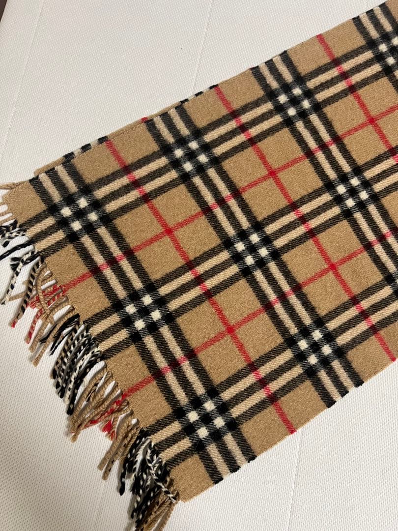 美品　クリーニング済み　Burberry バーバリー マフラー カシミヤ100