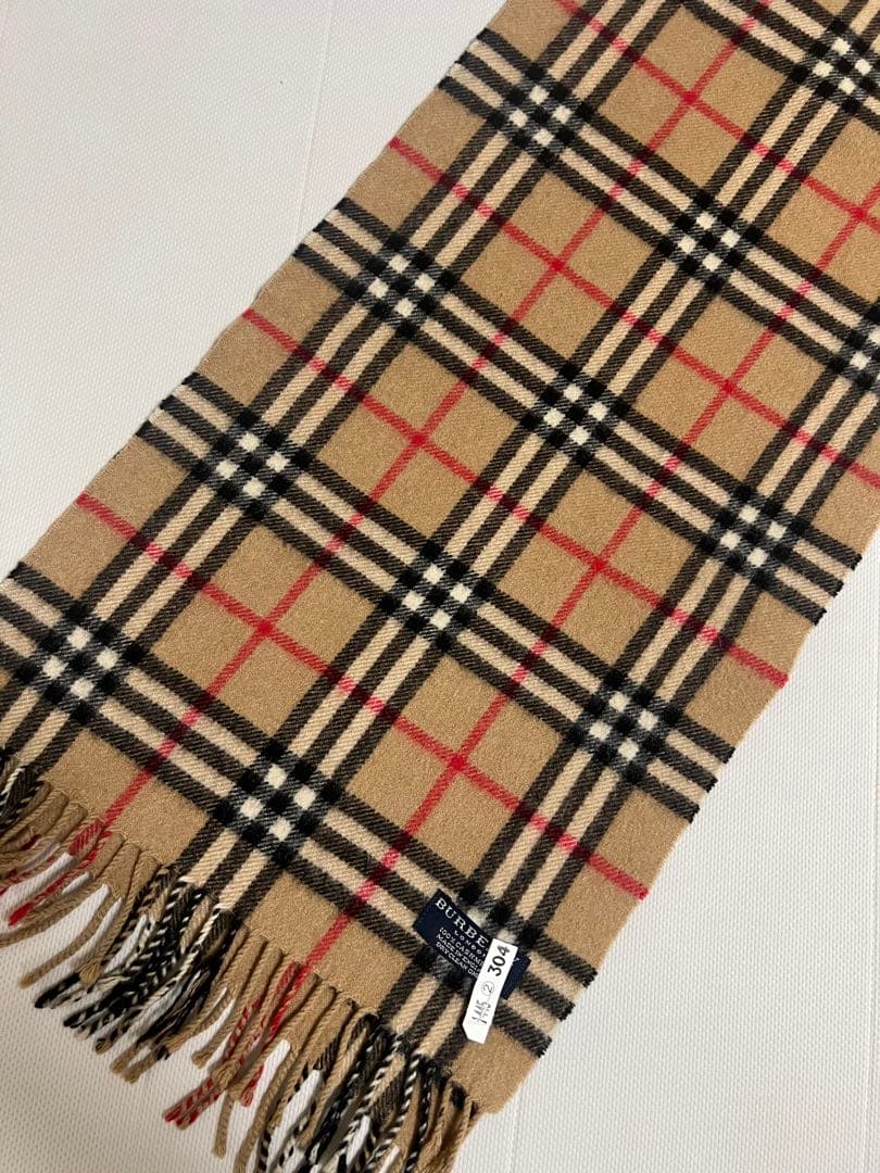 美品　クリーニング済み　Burberry バーバリー マフラー カシミヤ100