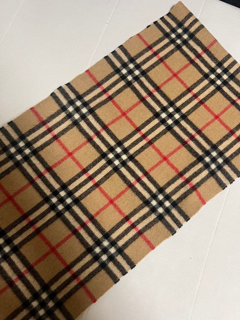 美品　クリーニング済み　Burberry バーバリー マフラー カシミヤ100