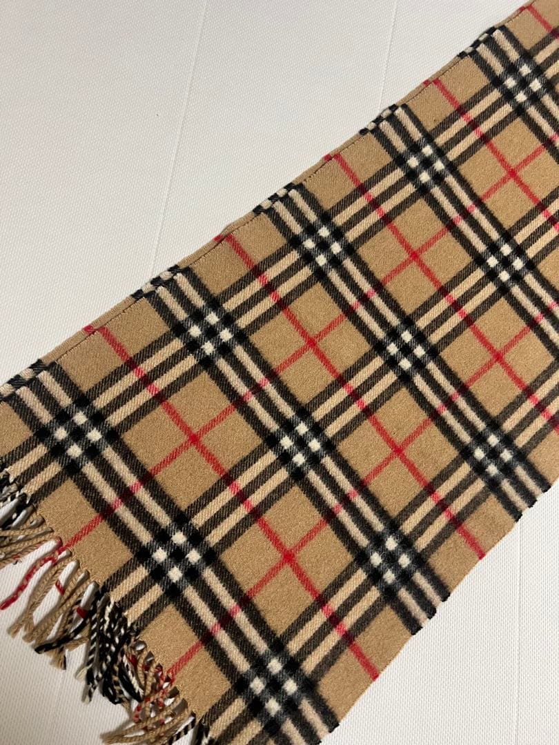 美品　クリーニング済み　Burberry バーバリー マフラー カシミヤ100