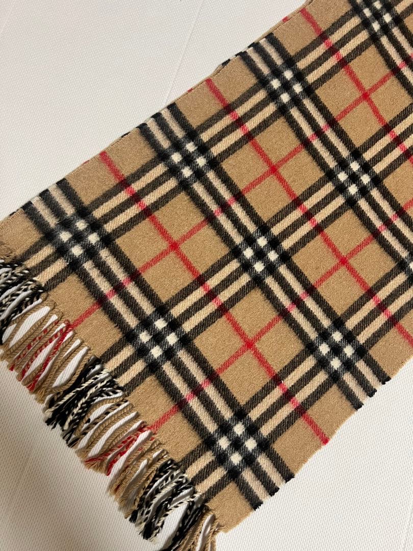美品　クリーニング済み　Burberry バーバリー マフラー カシミヤ100