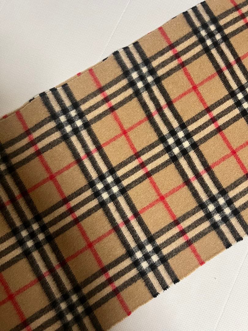 美品　クリーニング済み　Burberry バーバリー マフラー カシミヤ100