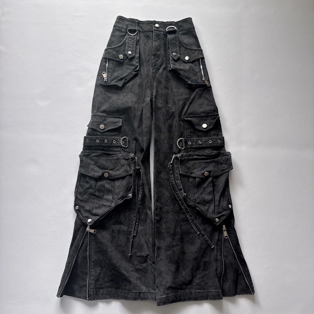 Y2K ベルト ギミックカーゴパンツ　平成　ワイドパンツ