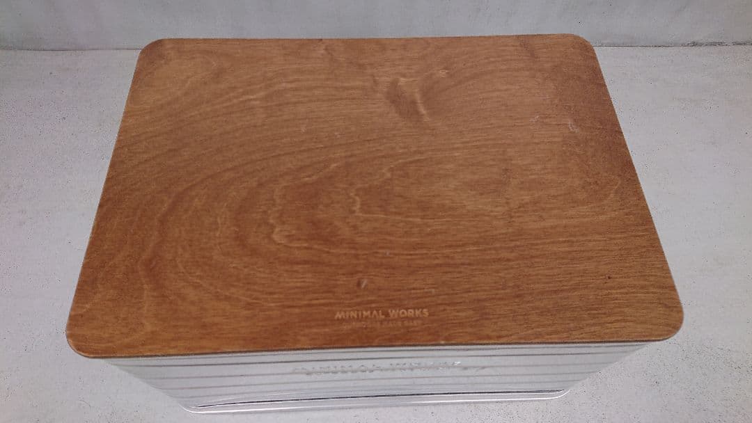 ミニマルワークス アルミコンテナ woodの蓋付き