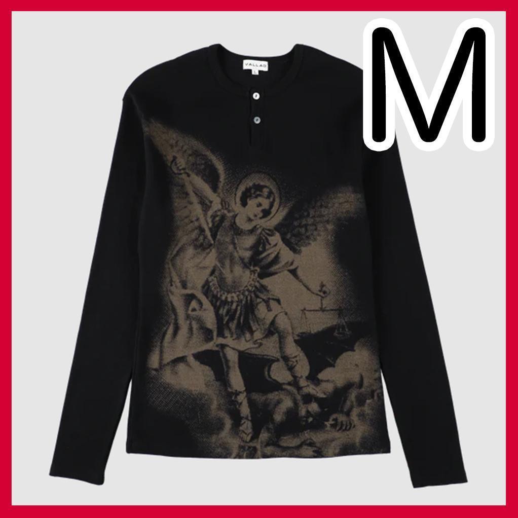 新品 M VALLAD V.HENRY NECK L/S BLACK サーマル