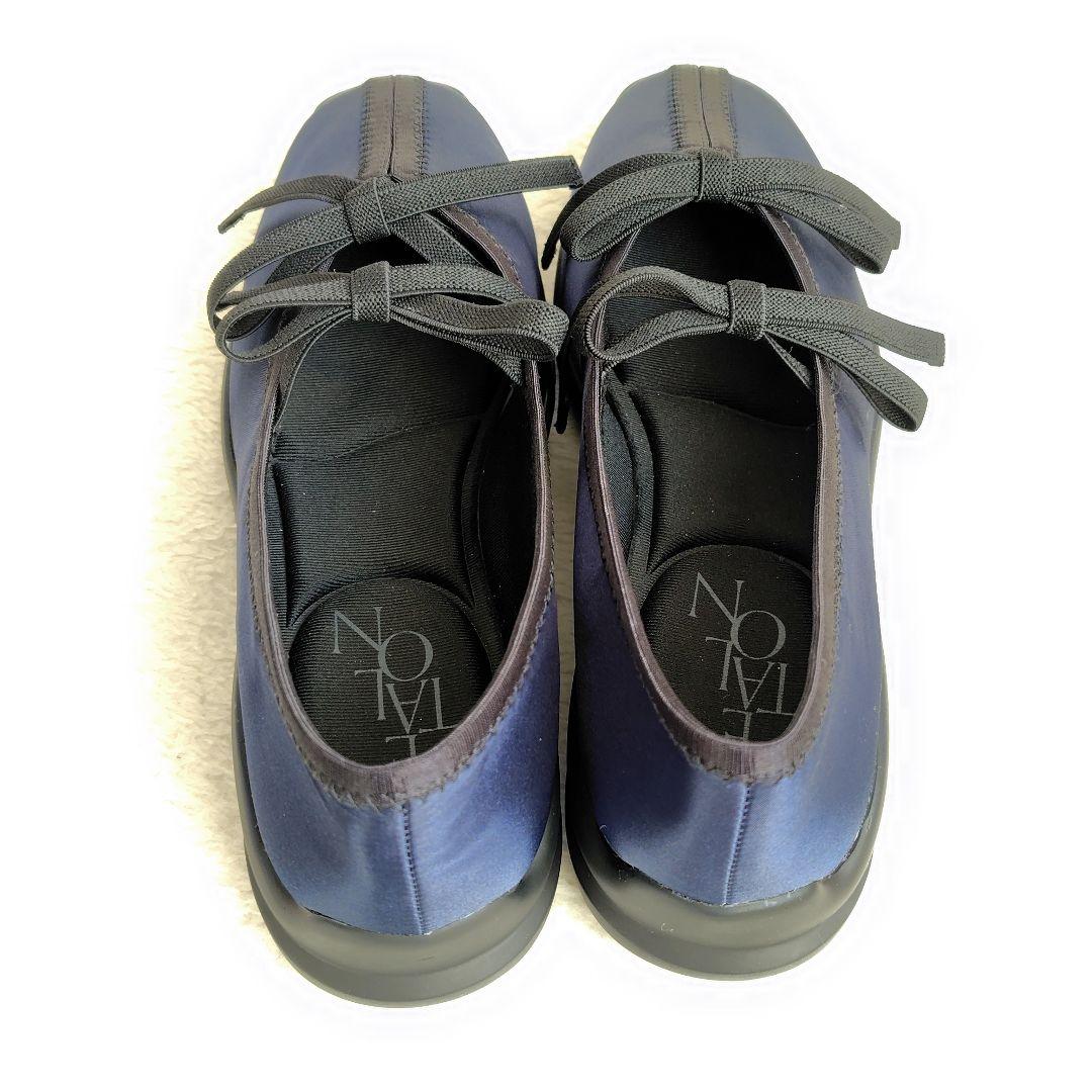 2025 新品 ルタロン Lダブルリボンバレリーナ フラット ネイビー 23cm