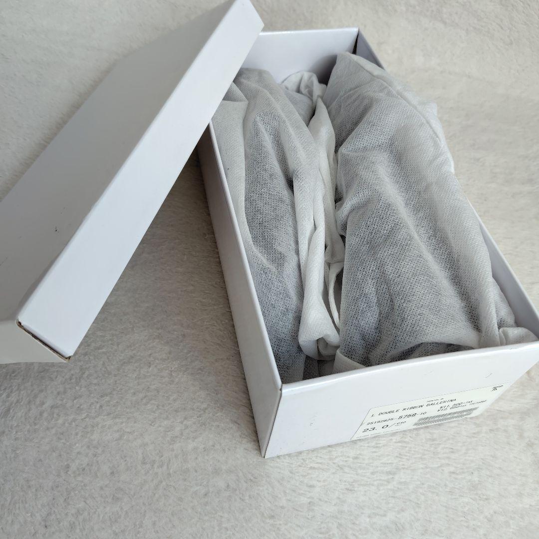 2025 新品 ルタロン Lダブルリボンバレリーナ フラット ネイビー 23cm