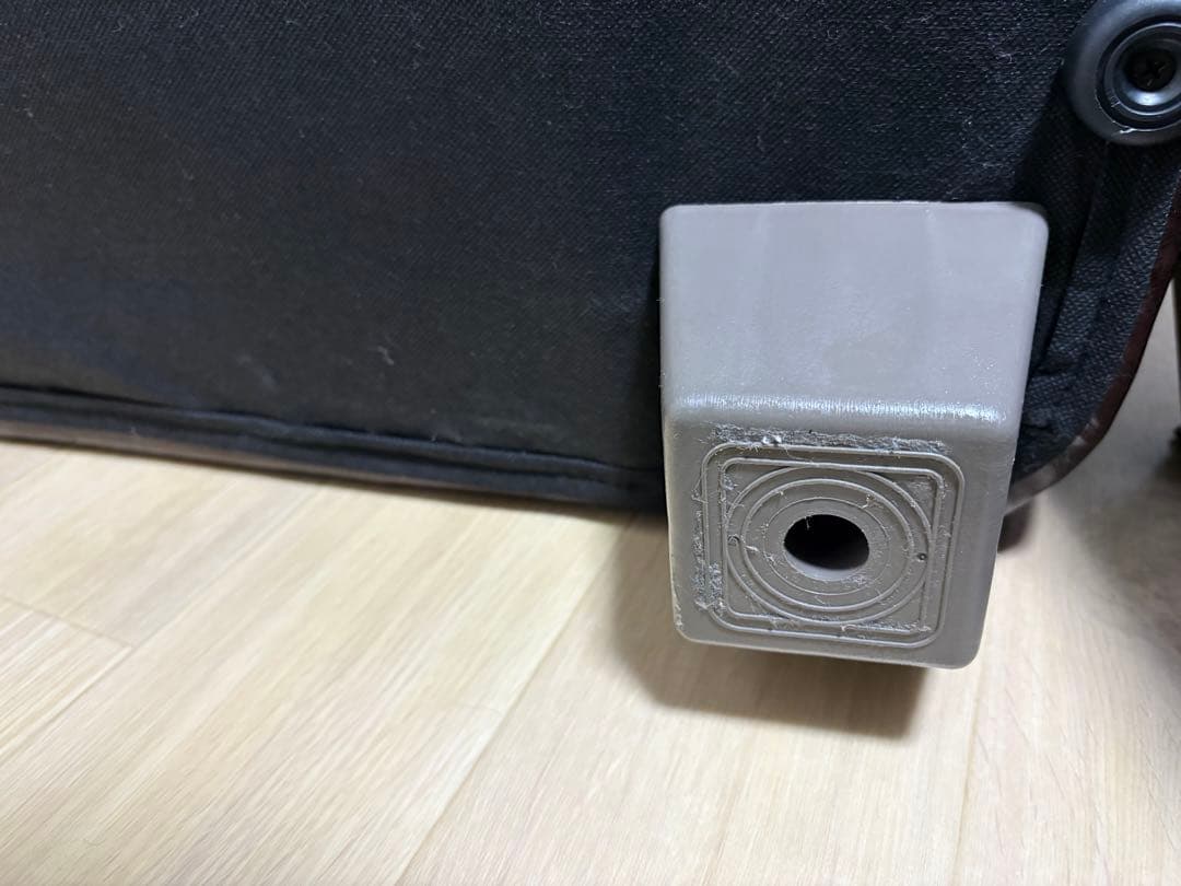 ブラウン合成皮革2人掛けソファ