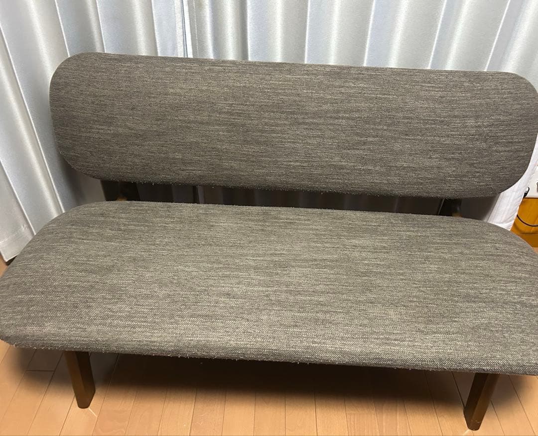 ニトリ　リビングダイニング2人掛けチェア ブラウン