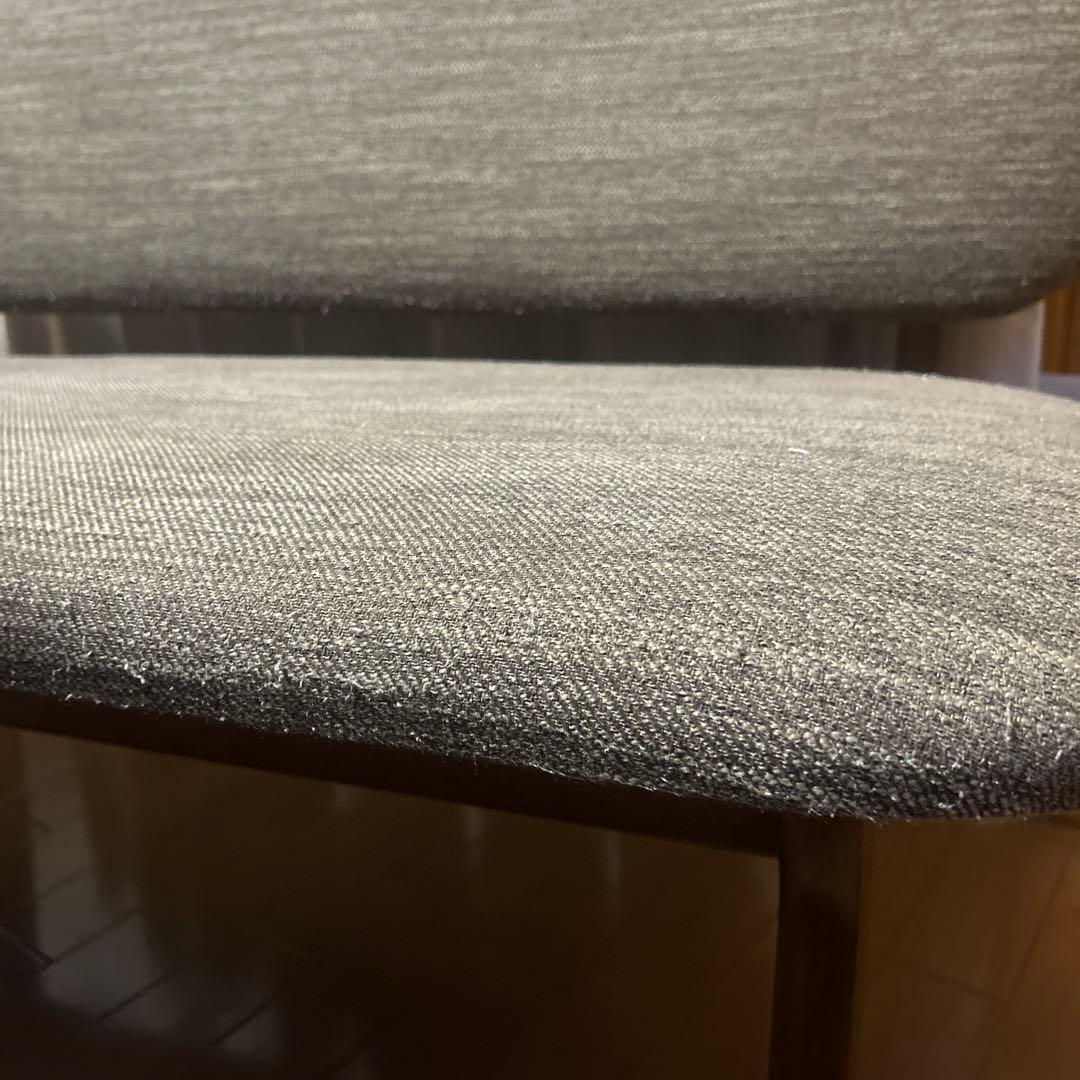 ニトリ　リビングダイニング2人掛けチェア ブラウン