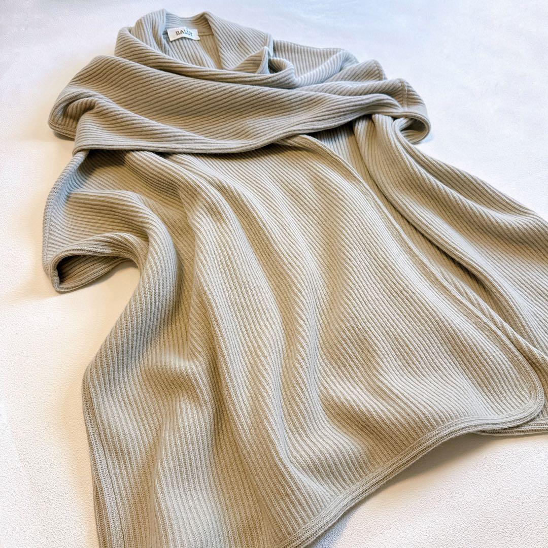 BALLY アンゴラウール　ポンチョ　ストールポンチョ　カーディガン