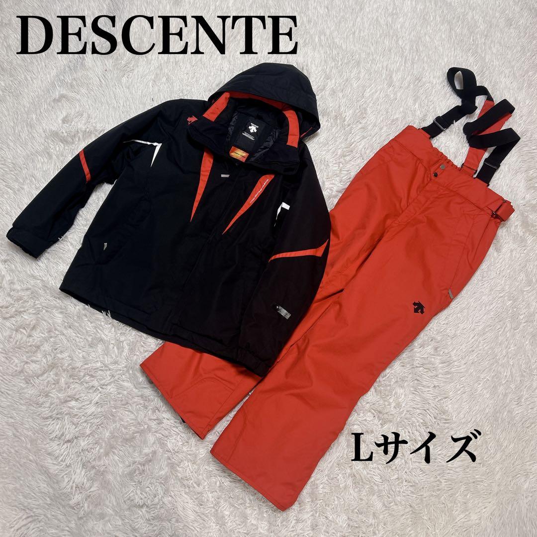 DESCENTE スキーウェア Lサイズ 黒/赤