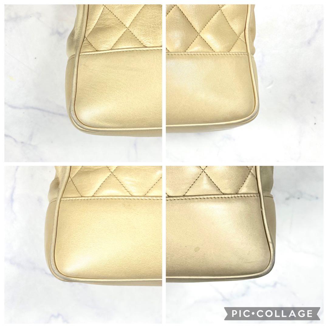 CHANEL ココボール ショルダーバッグ キルティング レザー ベージュ