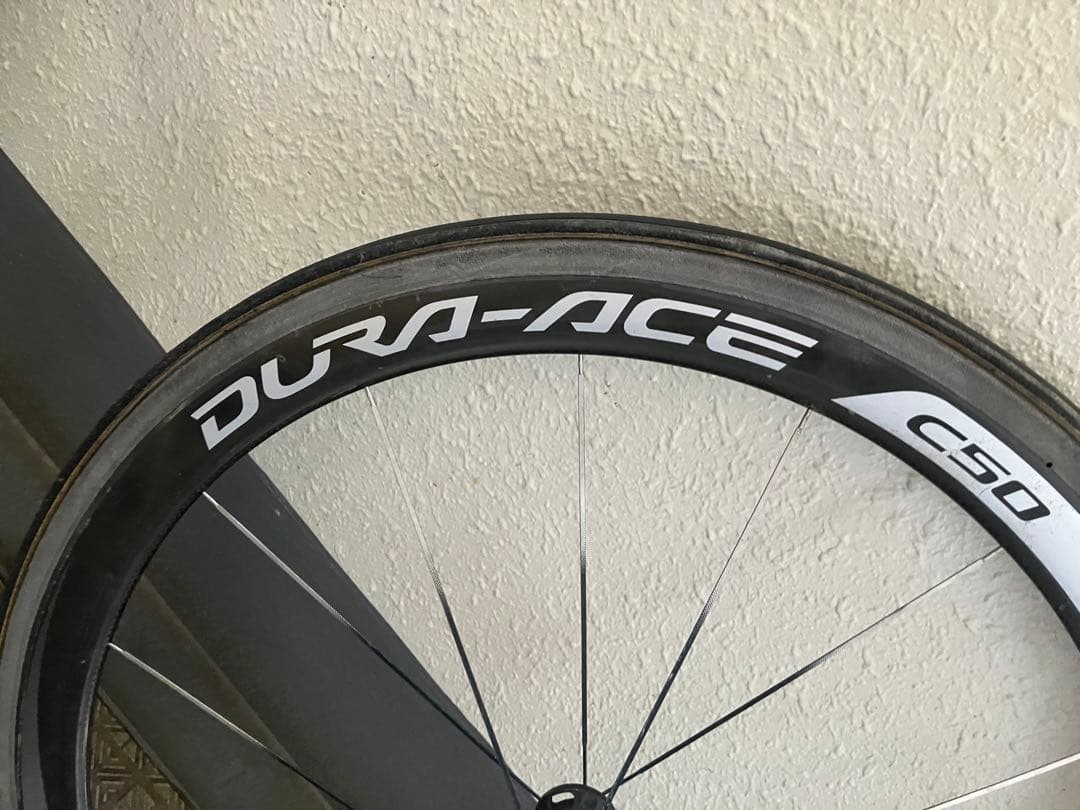100km未満使用SHINANOシマノDURA-ACEチューブラーホイールC50