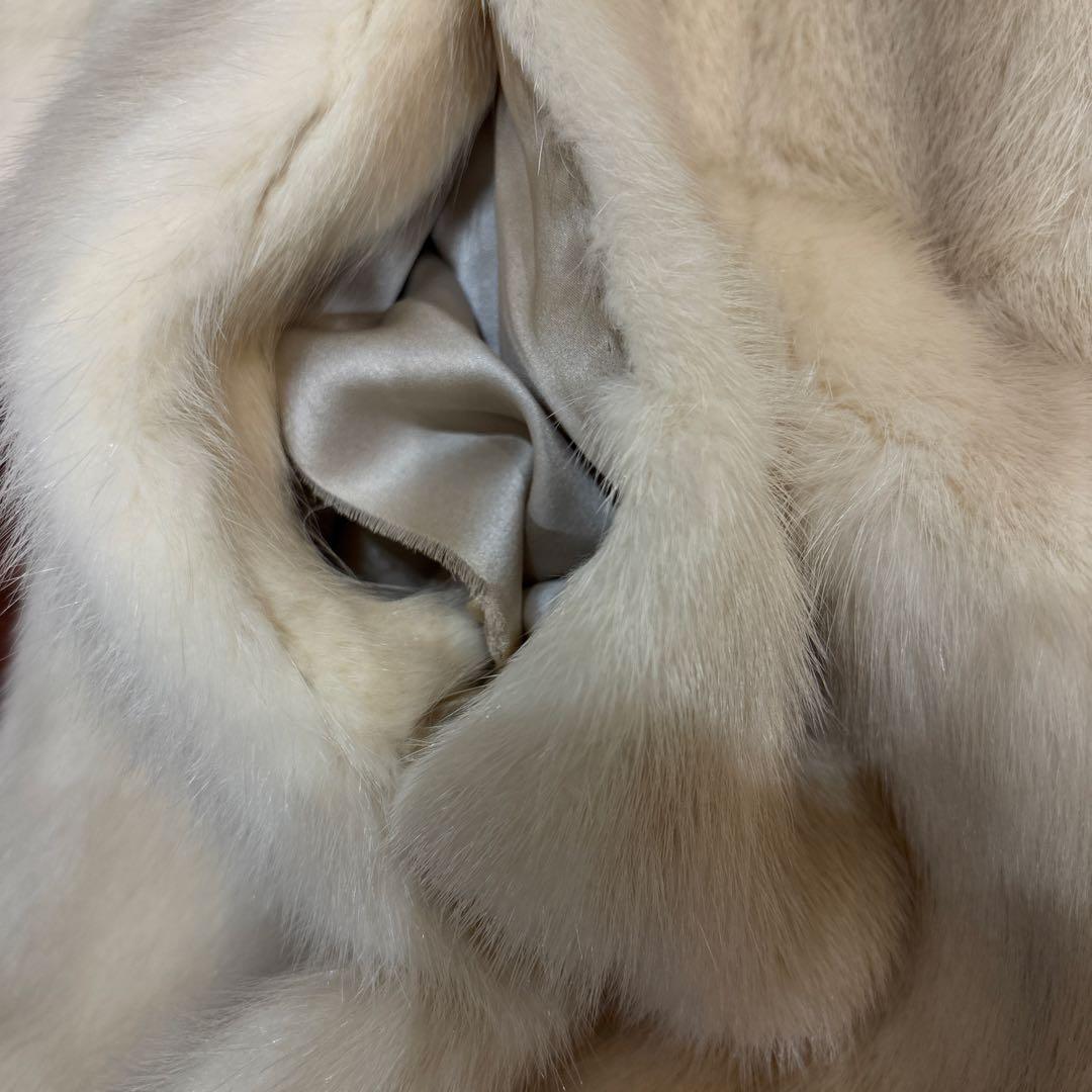 アイボリー リアルファーコート