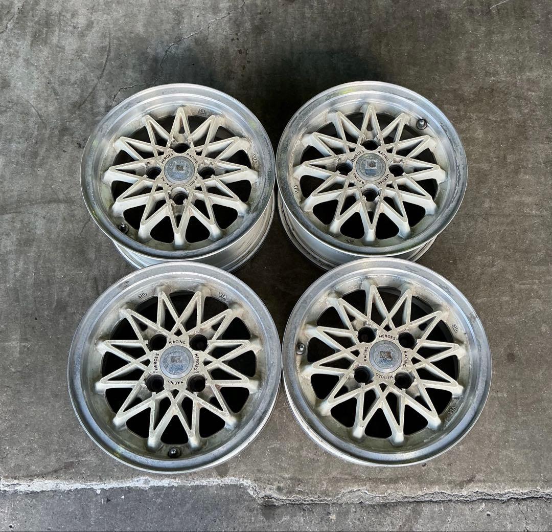 ヒーローズレーシング 13×5.5J 4穴 100mm 当時物