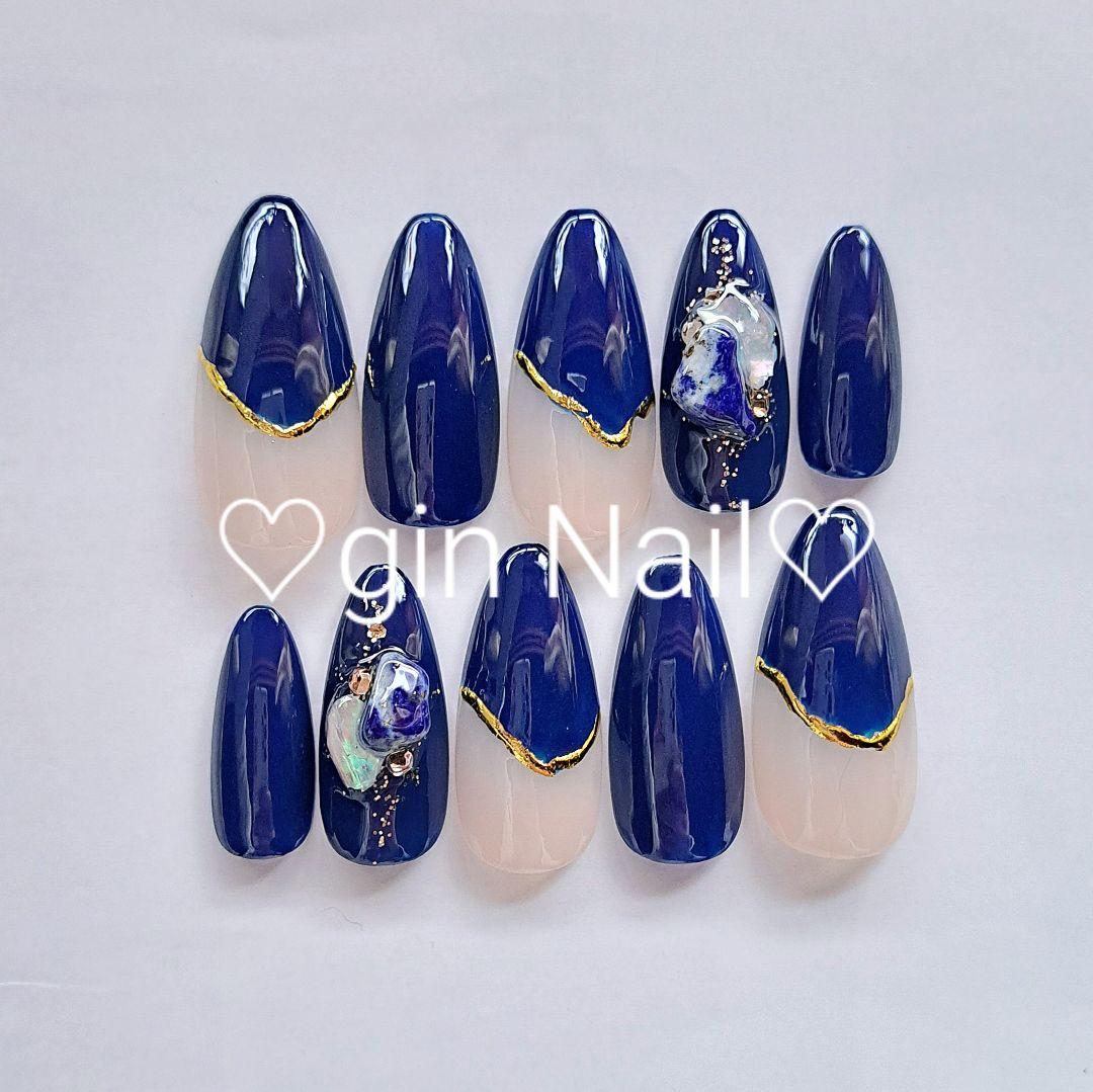 冬物セール❤️あめとSHOP❤️　ネイルチップ　オーダー　スキニーオーバル