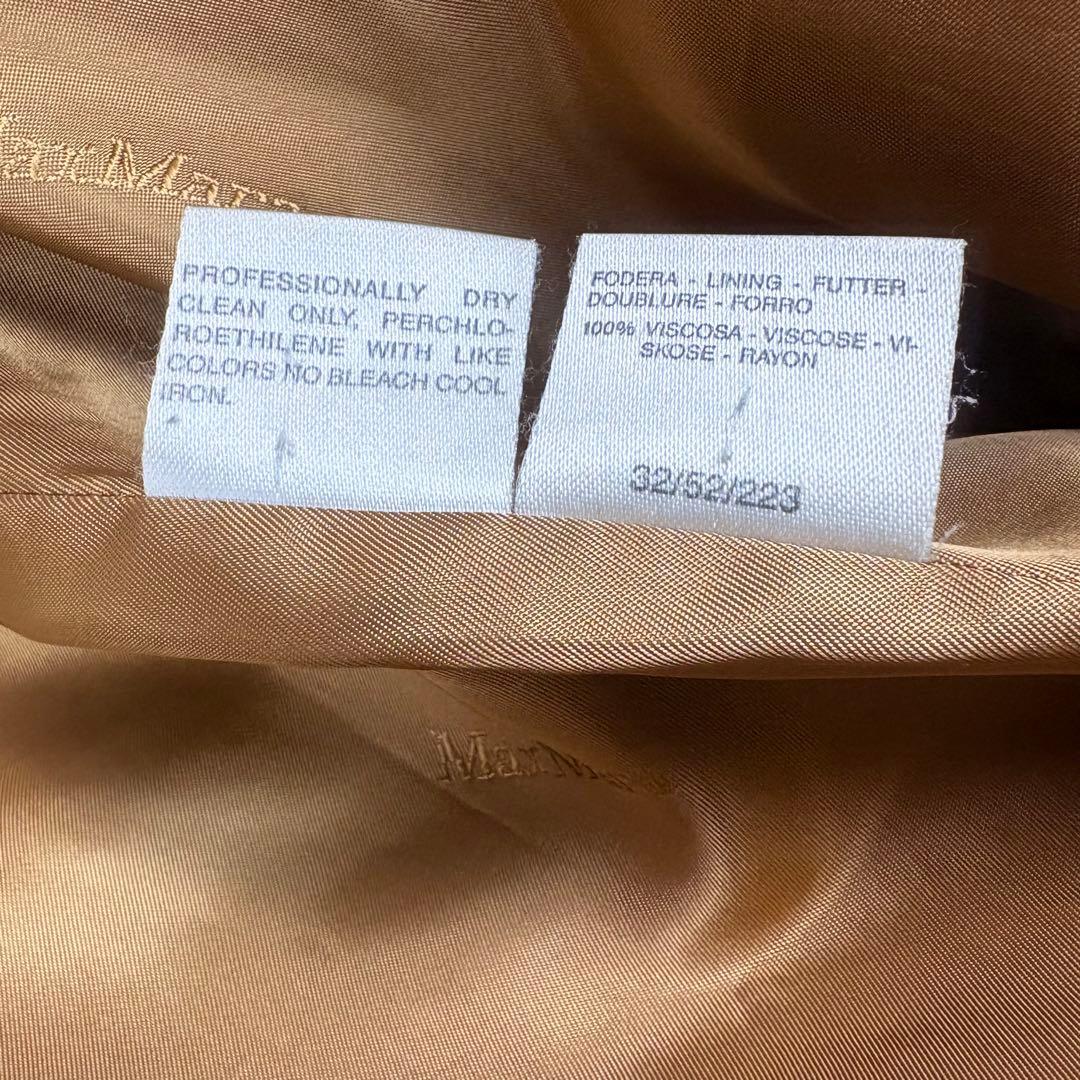 マックスマーラ　MaxMara 40 ダブルブレスト　カシミヤ混　コート　白タグ