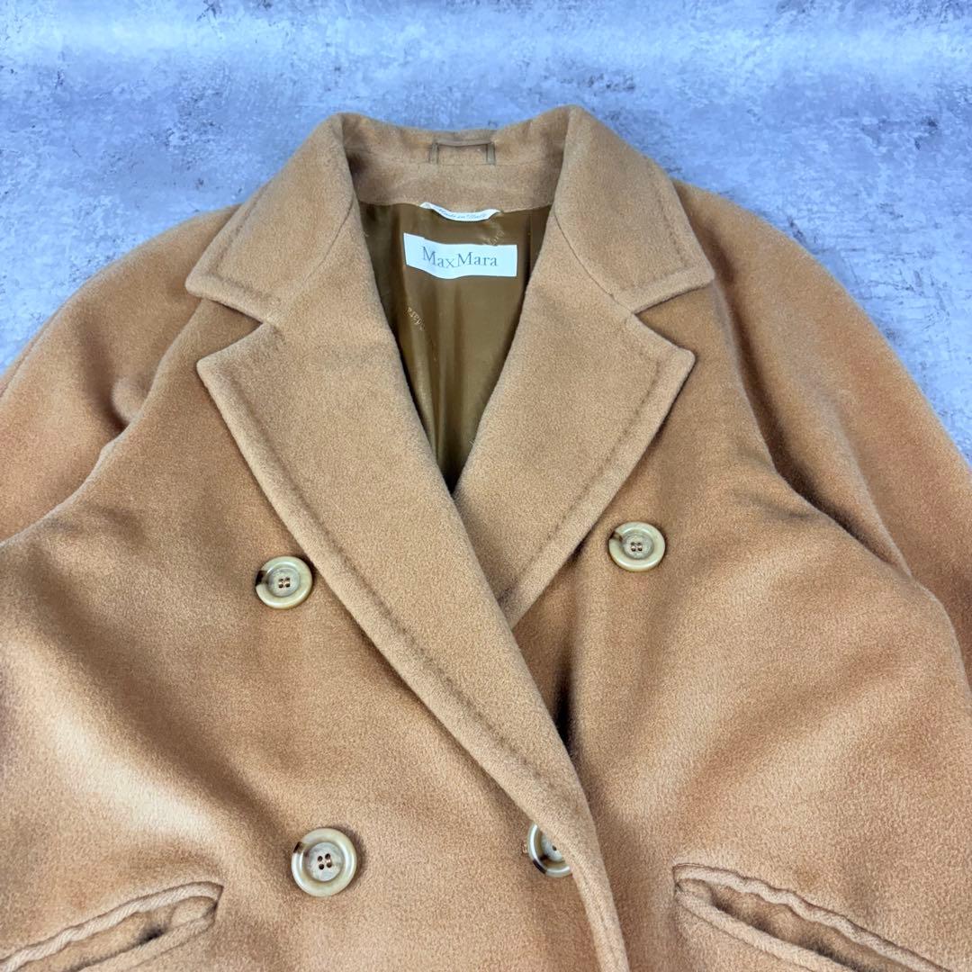 マックスマーラ　MaxMara 40 ダブルブレスト　カシミヤ混　コート　白タグ