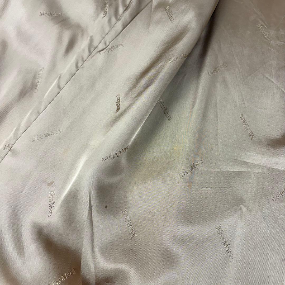 マックスマーラ　MaxMara 40 ダブルブレスト　カシミヤ混　コート　白タグ