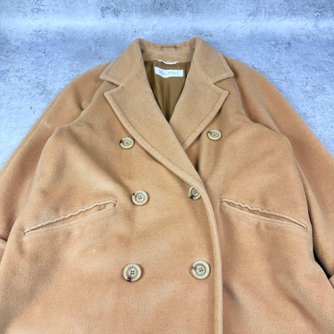 マックスマーラ　MaxMara 40 ダブルブレスト　カシミヤ混　コート　白タグ