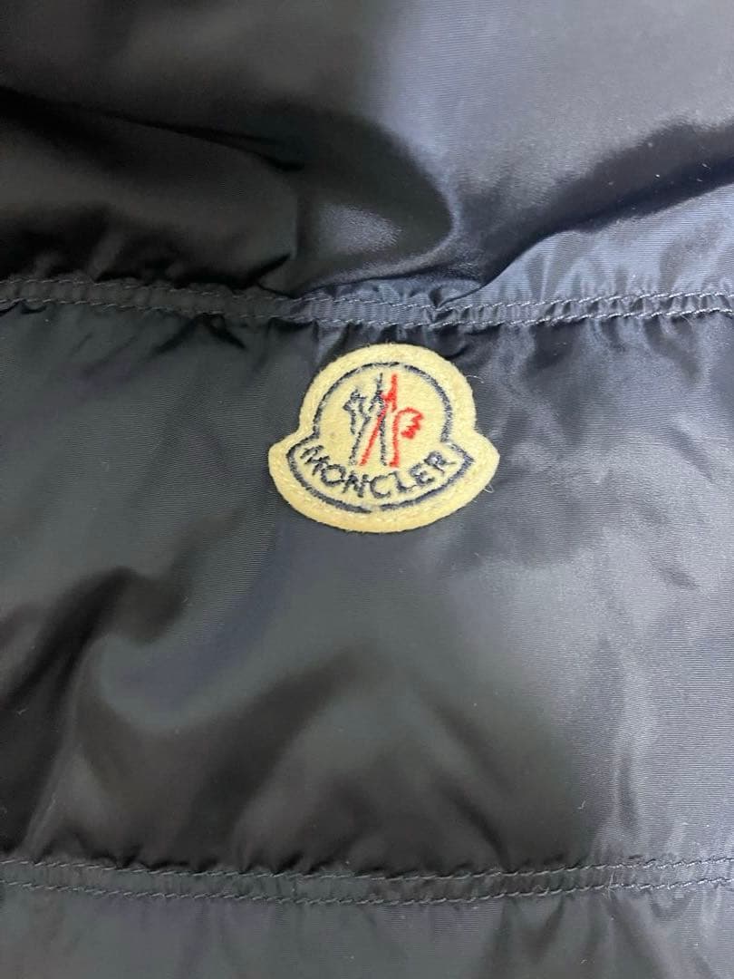 美品 MONCLER ダウンベスト ワッペン付正規品 ネイビーサイズ1(S相当)