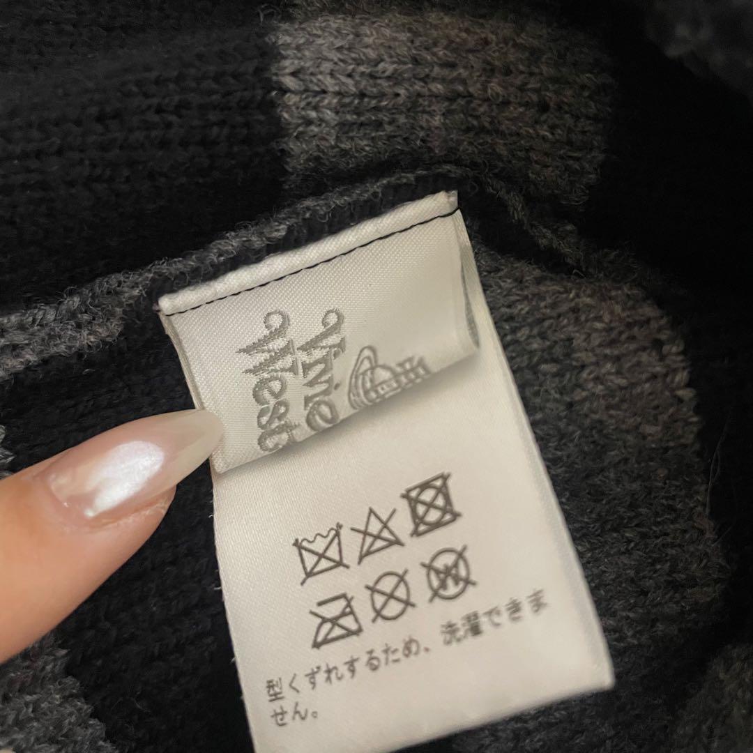 Vivienne Westwood ニット帽 グレー ORBフラップ付きワッチ