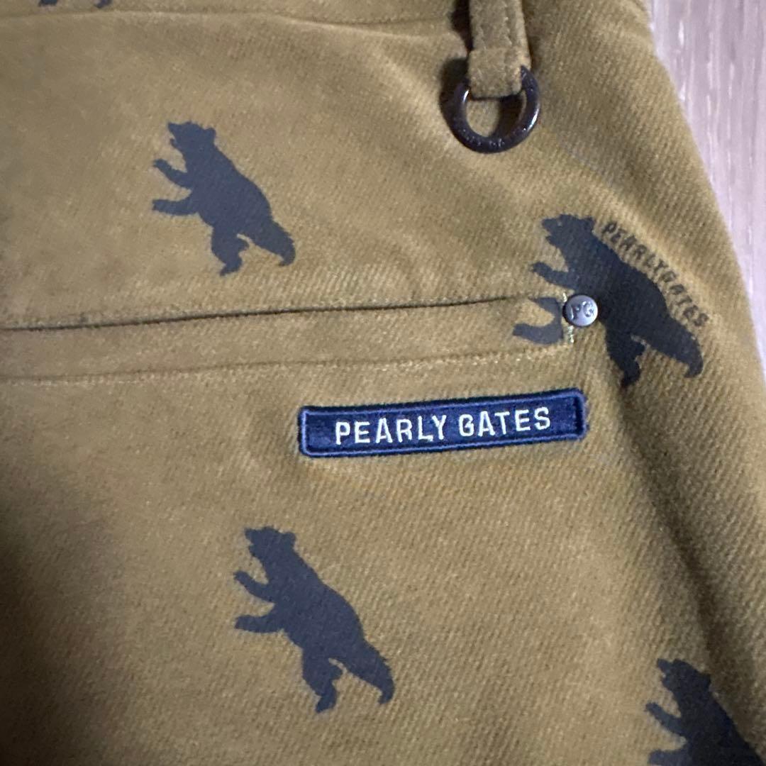 パーリーゲイツ クマプリント オリーブパンツ