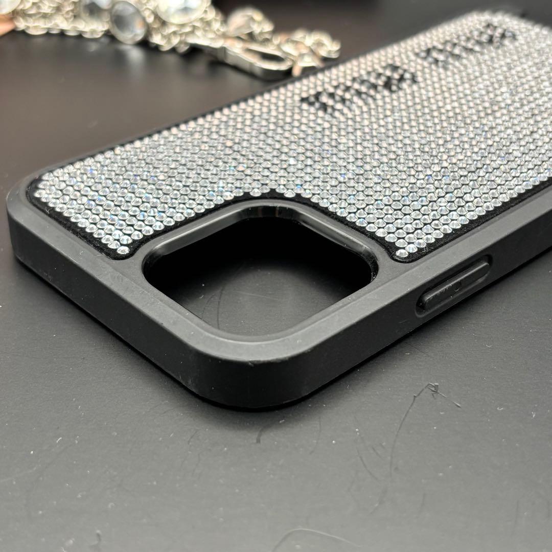 極美品 miumiu iPhone 12/12 Proケース チェーン付き