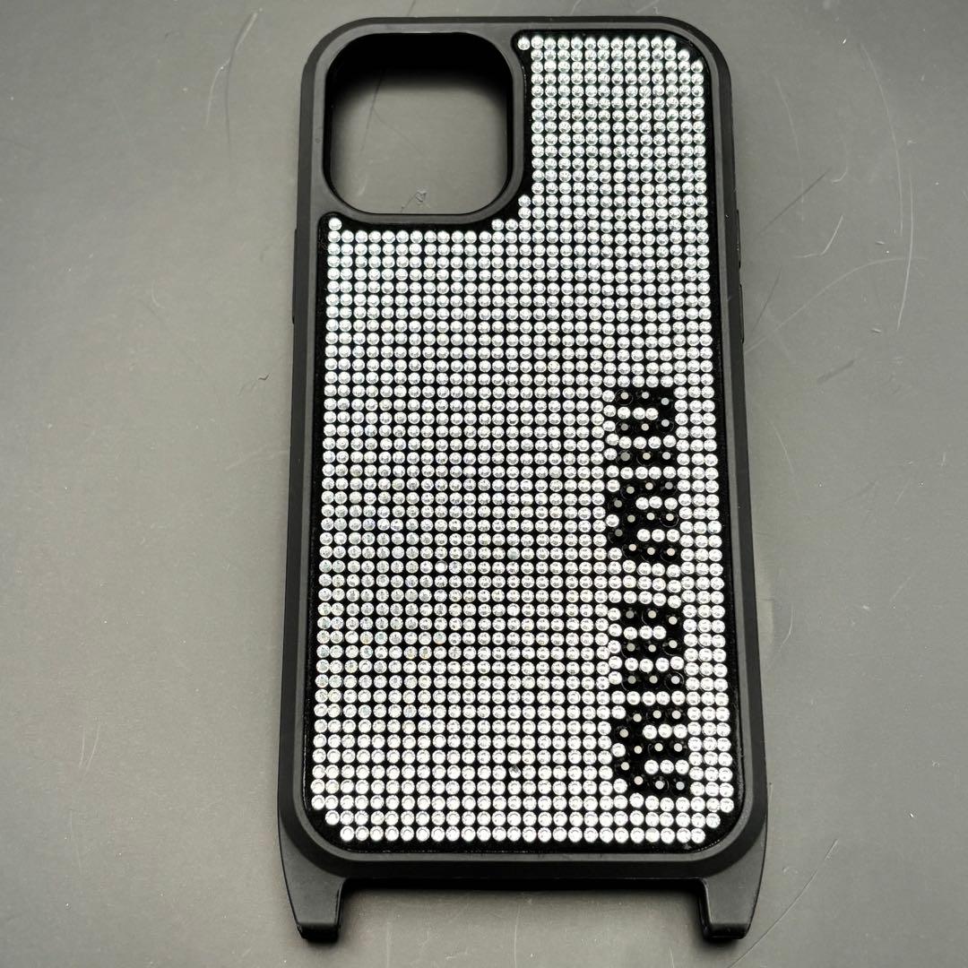 極美品 miumiu iPhone 12/12 Proケース チェーン付き