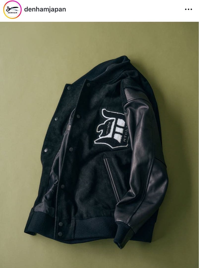 最終お値下げ DENHAM 新品タグ付き　スタジャン ブラック