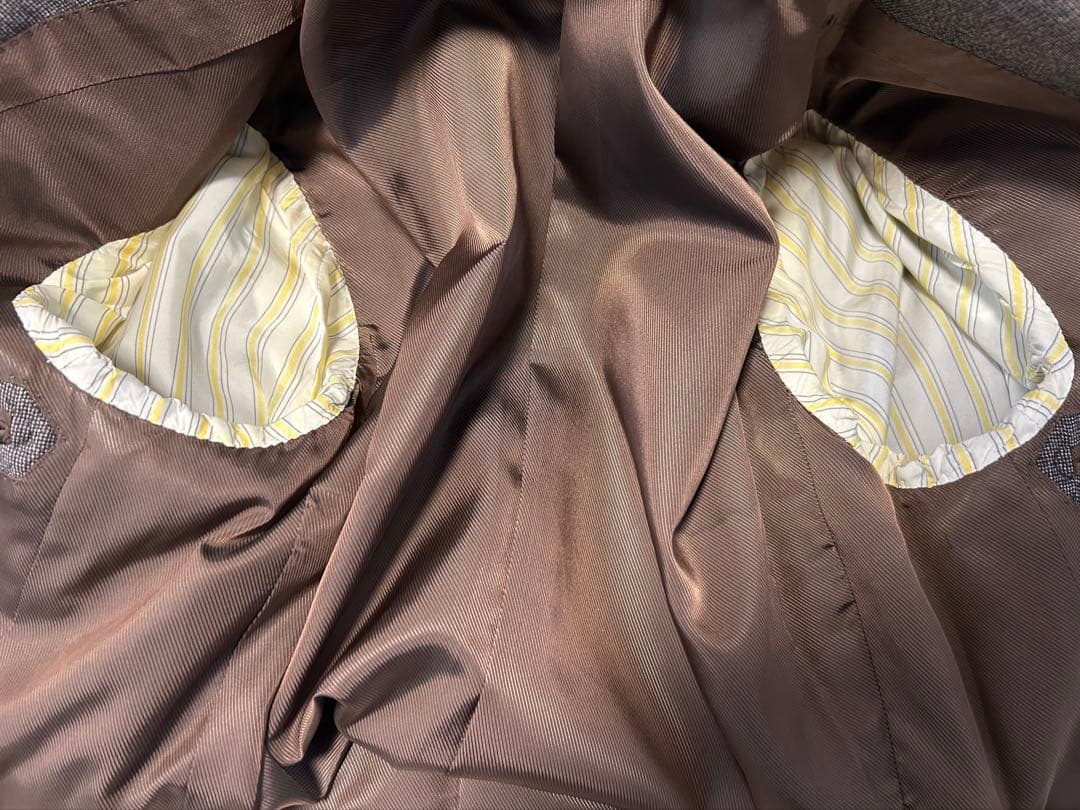 BEAMS F ビームスエフ デルフィノ生地 スーツ ブラウン 42