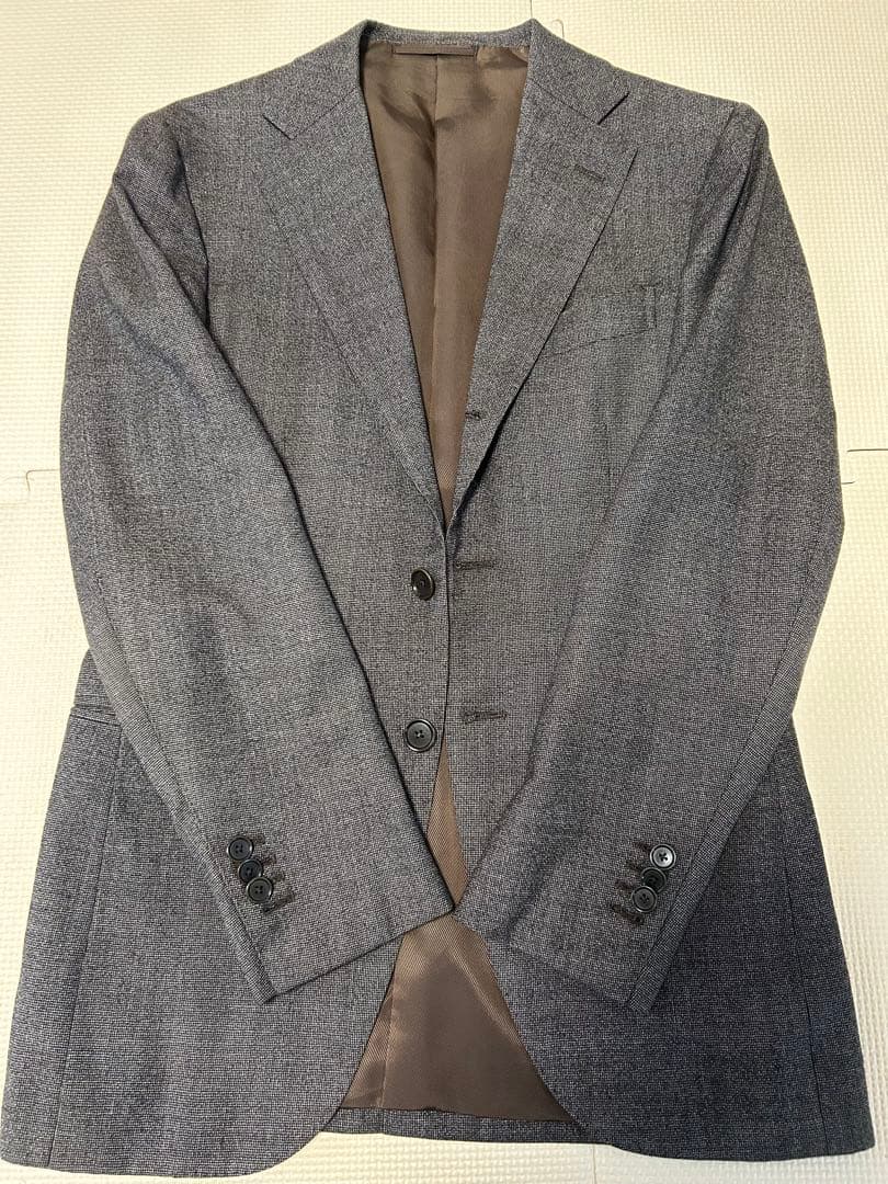 BEAMS F ビームスエフ デルフィノ生地 スーツ ブラウン 42