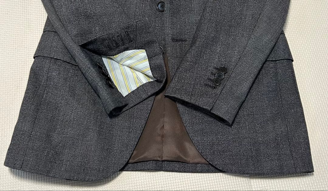 BEAMS F ビームスエフ デルフィノ生地 スーツ ブラウン 42