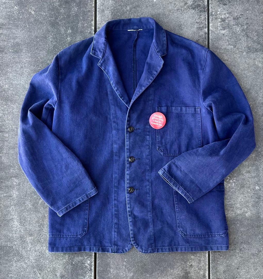 さ*ろ様 60s イギリス ブルードリル ワーク ジャケット