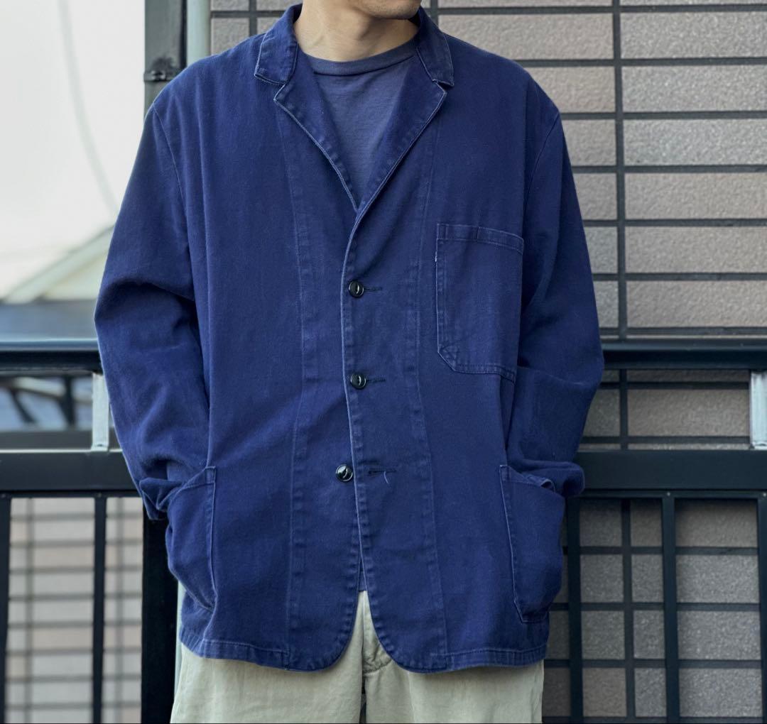 さ*ろ様 60s イギリス ブルードリル ワーク ジャケット