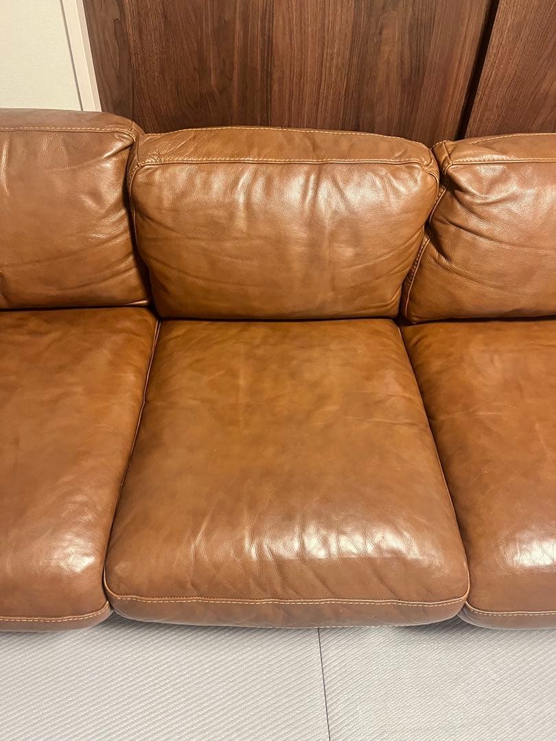 【送料込】unicoウニコ　MOLNモルン レザーソファ3シーター　3人掛け