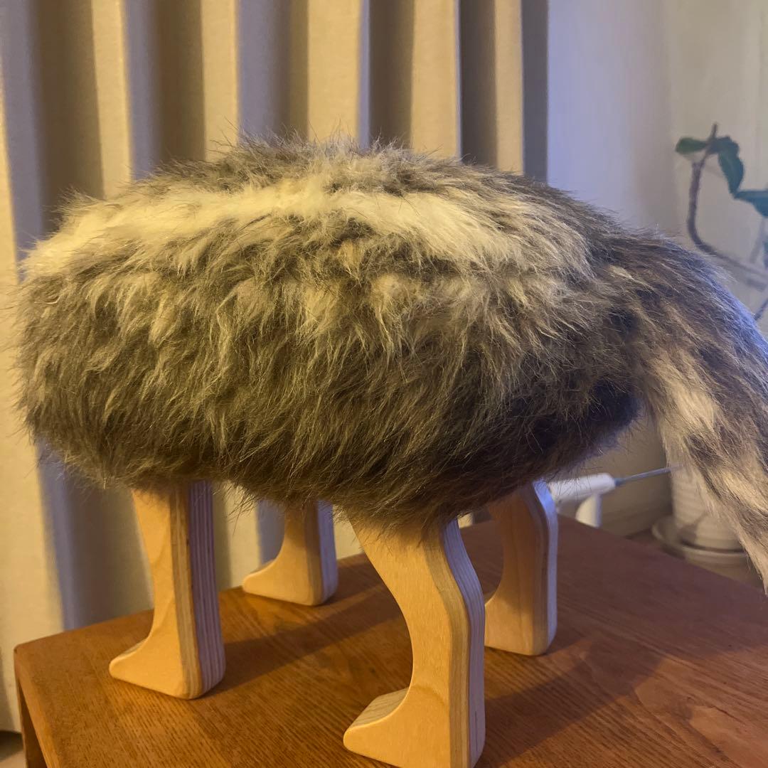 【美品】h×TAKUMI ファースツール 飛騨高山 国産家具 ムートン 椅子